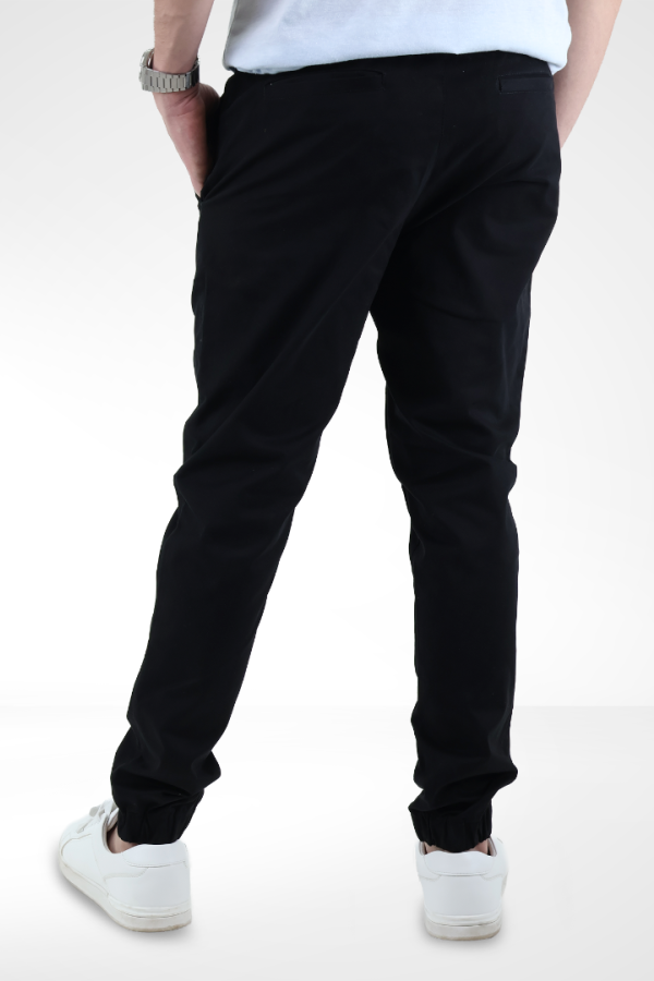 Jogger Negro Para Caballero Casual Cómodo Con Bolsas Y Cintura Ajustable